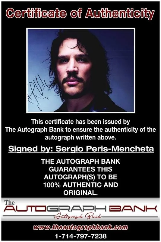 Sergio Peris-Mencheta — Sergio Peris-Mencheta authentic signed 8x10 photo |CERT Autographed B0016, image 2