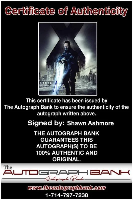 Shawn Ashmore — Shawn Ashmore signed celebrity 8x10 photo W/Certificate (D1), изображение 2
