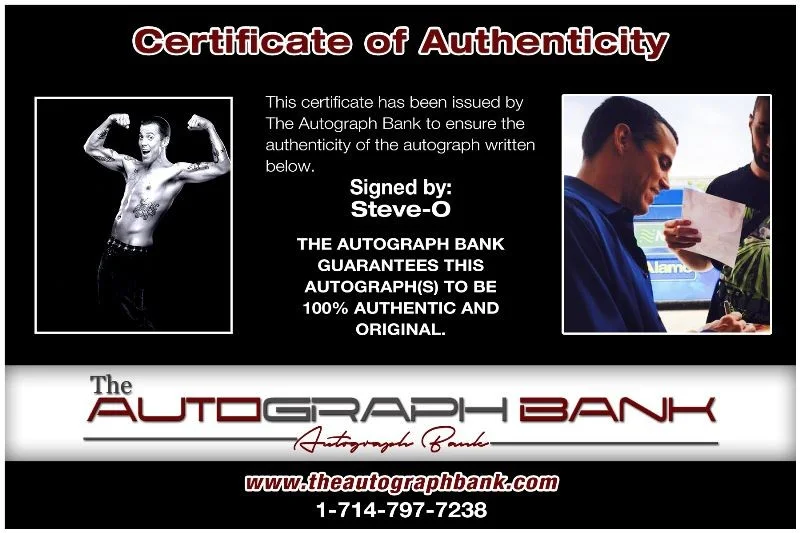 Steve-O — Steve-O Jackass authentic signed celebrity 8x10 photo W/Cert Autographed 125a1, image 2
