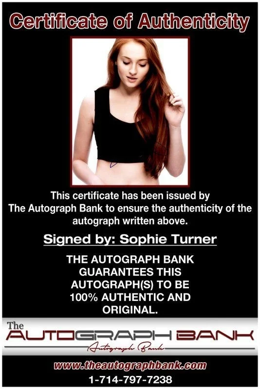 Sophie Turner — Sophie Turner authentic signed celebrity 8x10 photo W/Cert Autographed C10, изображение 2