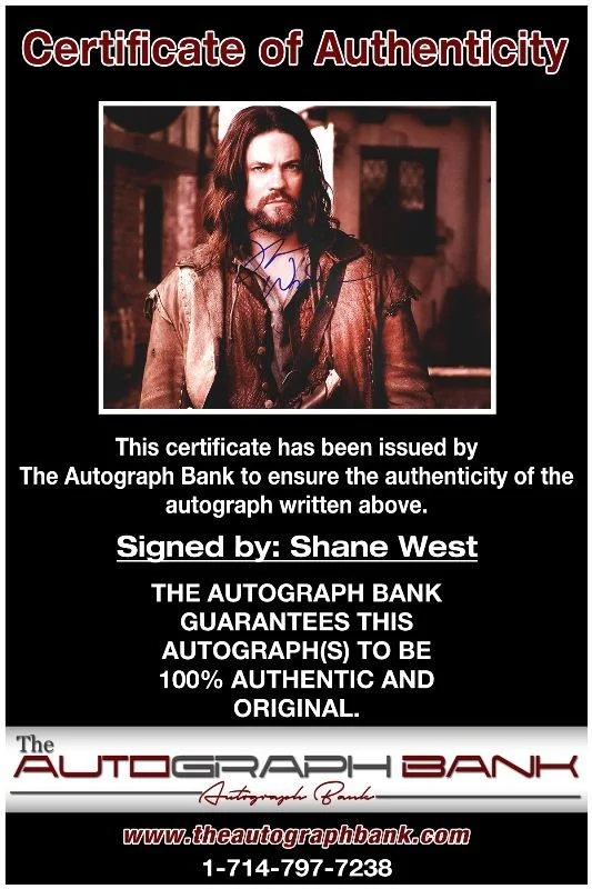 Shane West — Shane West authentic signed celebrity 8x10 photo W/Cert Autographed 40216h1, изображение 2