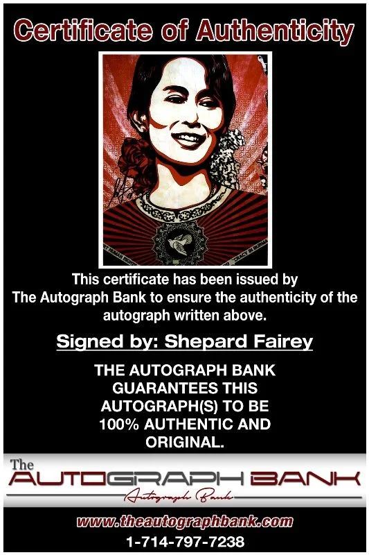 Shepard Fairey — Shepard Fairey authentic signed celebrity 8x10 photo W/Cert Autographed 2616a, изображение 2