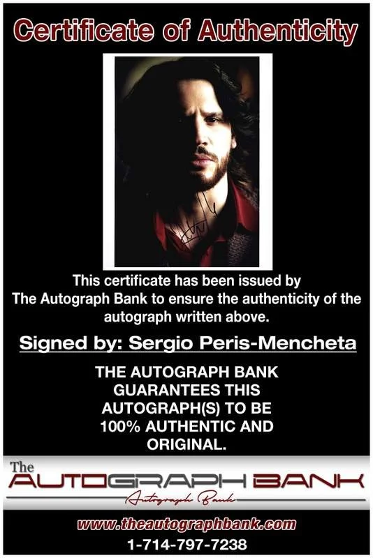 Sergio Peris-Mencheta — Sergio Peris-Mencheta authentic signed 8x10 photo |CERT Autographed B0018, image 2