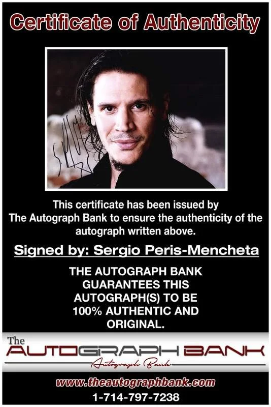 Sergio Peris-Mencheta — Sergio Peris-Mencheta authentic signed 8x10 photo |CERT Autographed B0022, image 2