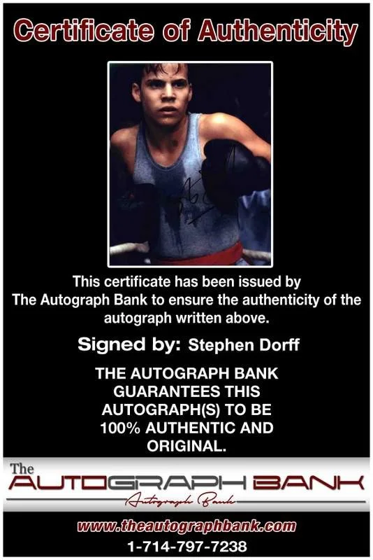Stephen Dorff — Stephen Dorff signed celebrity 8x10 photo W/Certificate (B0012), изображение 2