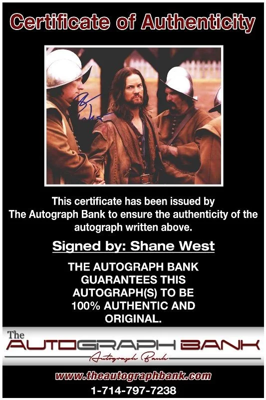 Shane West — Shane West authentic signed celebrity 8x10 photo W/Cert Autographed 40216b1, изображение 2