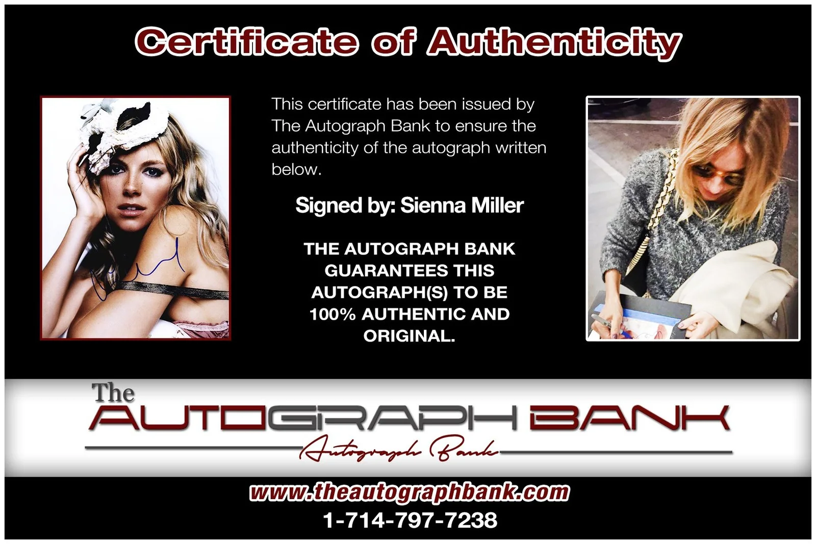 Sienna Miller — Sienna Miller authentic signed celebrity 8x10 photo W/Cert Autographed A2, image 2