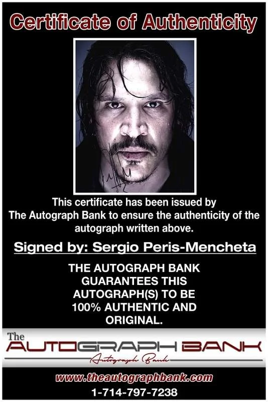 Sergio Peris-Mencheta — Sergio Peris-Mencheta authentic signed 8x10 photo |CERT Autographed B0017, image 2