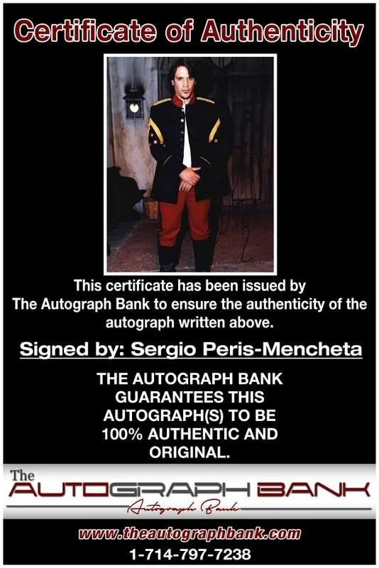 Sergio Peris-Mencheta — Sergio Peris-Mencheta authentic signed 8x10 photo |CERT Autographed B0004, image 2