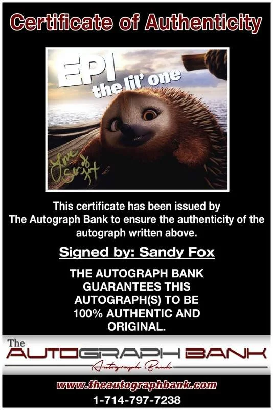 Sandy Fox — Sandy Fox authentic signed celebrity 8x10 photo W/Cert Autographed A0001, image 2