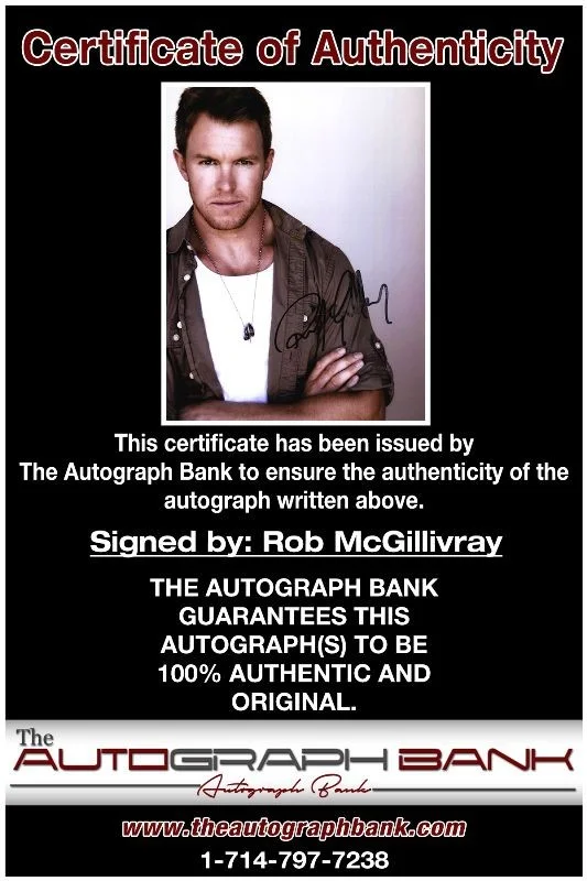 Rob McGillivray — Rob McGillivray authentic signed celebrity 8x10 photo W/Cert Autographed 51816k1, image 2