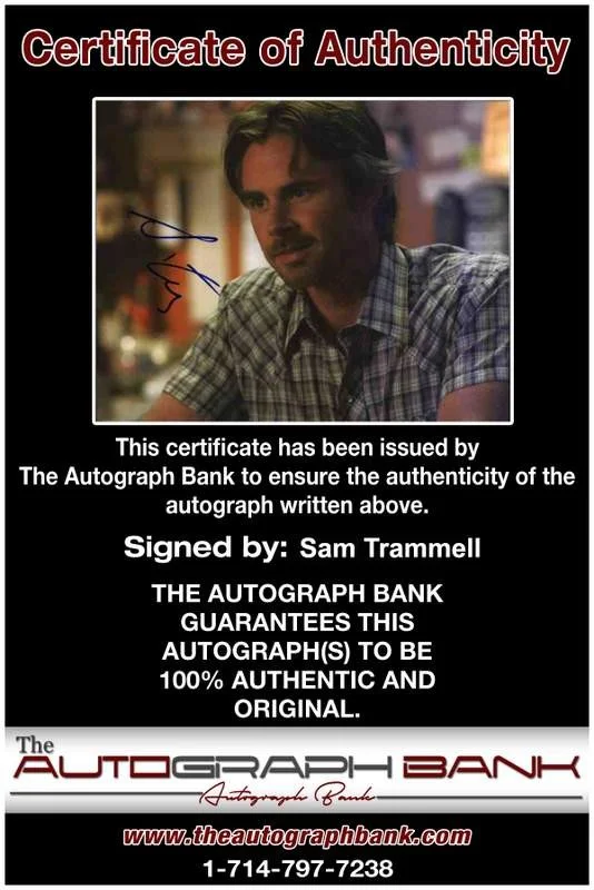 Sam Trammell — Sam Trammell signed celebrity 8x10 photo W/Certificate (C3), image 2