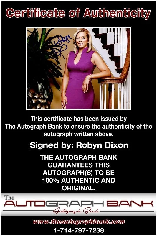 Robyn Dixon — Robyn Dixon authentic signed celebrity 8x10 photo W/Cert Autographed 125b1, изображение 2