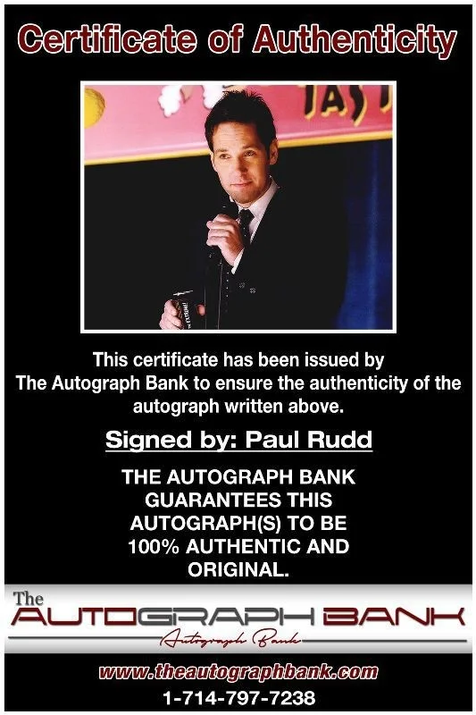 Paul Rudd — Paul Rudd authentic signed celebrity 8x10 photo W/Cert Autographed 132716a1, изображение 2