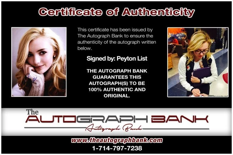 Peyton List — Peyton List authentic signed celebrity 8x10 photo W/Cert Autographed D5, image 2
