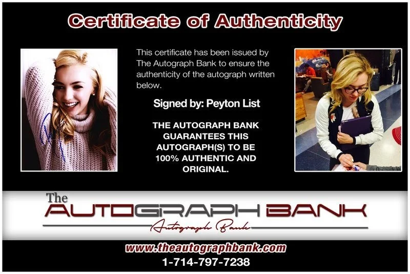 Peyton List — Peyton List authentic signed celebrity 8x10 photo W/Cert Autographed D9, image 2