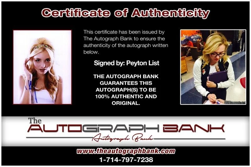 Peyton List — Peyton List authentic signed celebrity 8x10 photo W/Cert Autographed D7, image 2