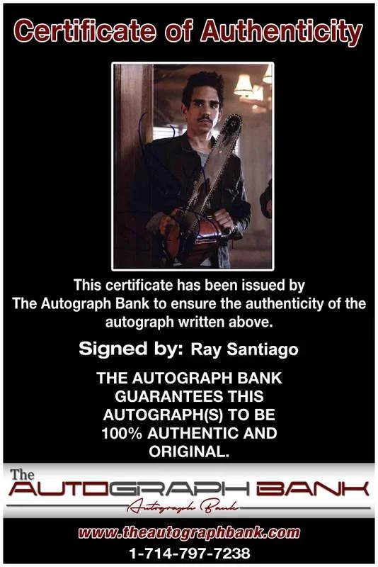 Richard Grieco — Ray Santiago signed celebrity 8x10 photo W/Certificate (D1), изображение 2