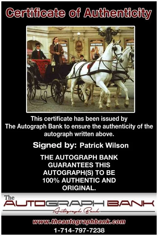 Patrick Wilson — Patrick Wilson signed celebrity 8x10 photo W/Certificate (A2), image 2