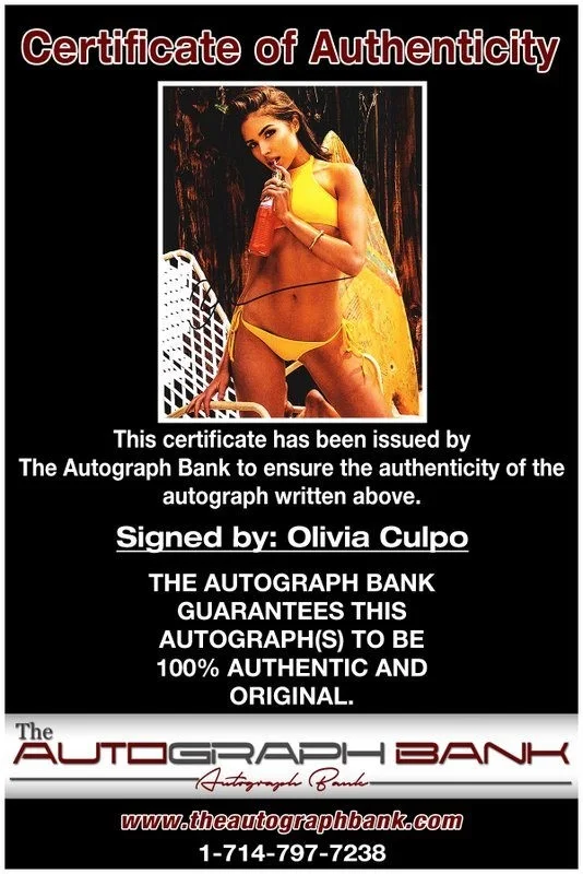 Olivia Culpo — Olivia Culpo authentic signed celebrity 8x10 photo W/Cert Autographed D2, image 2