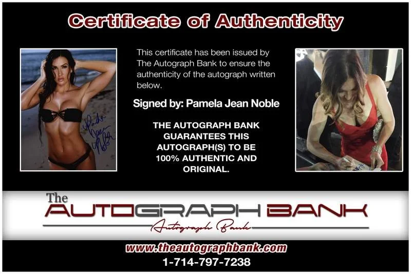 Pamela Jean Noble — Pamela Jean Noble authentic signed model 8x10 photo W/Cert Autographed A0018, изображение 2