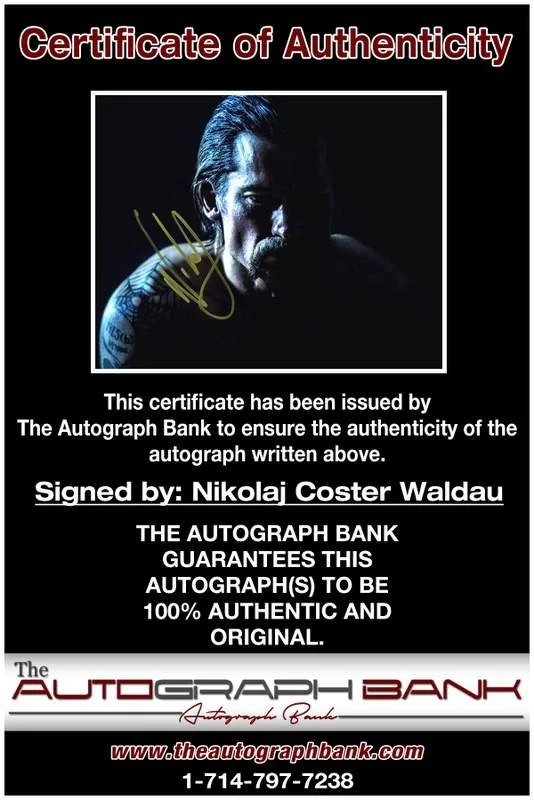 Nikolaj Coster — Nikolaj Coster Waldau authentic signed celebrity 8x10 W/Cert Autographed A0002, изображение 2