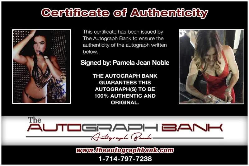 Pamela Jean Noble — Pamela Jean Noble authentic signed model 8x10 photo W/Cert Autographed A0016, image 2