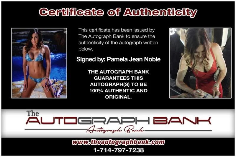 Pamela Jean Noble — Pamela Jean Noble authentic signed model 8x10 photo W/Cert Autographed A0010, изображение 2
