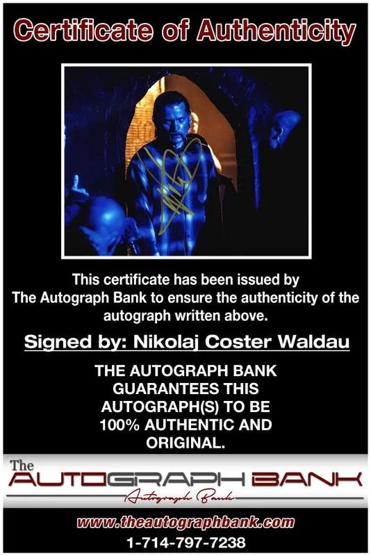 Nikolaj Coster — Nikolaj Coster Waldau authentic signed celebrity 8x10 W/Cert Autographed A0001, image 2