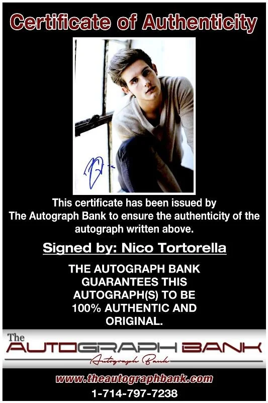 Nico Tortorella — Nico Tortorella authentic signed celebrity 8x10 photo W/Cert Autographed 2616f, image 2