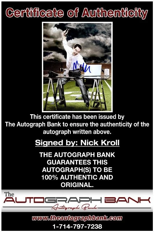 Nick Kroll — Nick Kroll authentic signed celebrity 8x10 photo W/Cert Autographed 2616a, image 2
