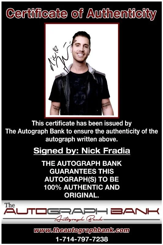 Nick Fradiani — Nick Fradiani American Idol authentic signed 8x10 photo |CERT Autographed 125b1, изображение 2