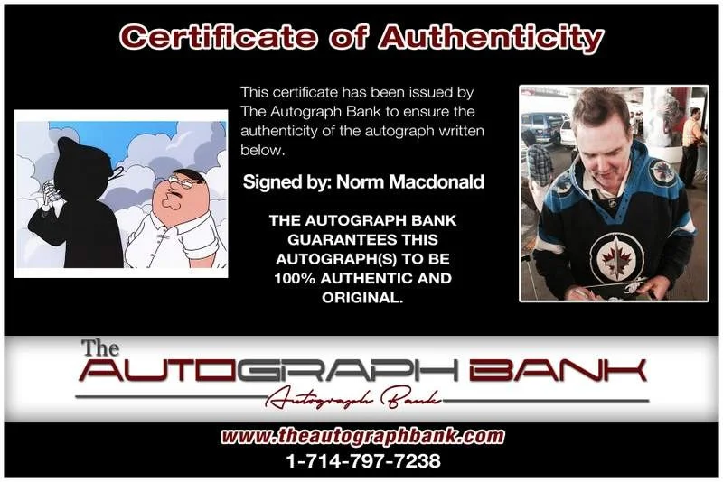 Norm Macdonald — Norm Macdonald authentic signed celebrity 8x10 photo W/Cert Autographed A48, image 2
