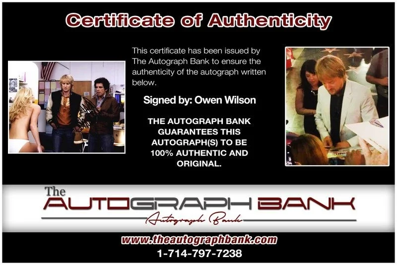 Owen Wilson — Owen Wilson authentic signed celebrity 8x10 photo W/Cert Autographed D1, image 2