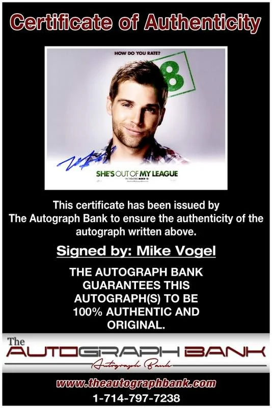Mike Vogel — Mike Vogel authentic signed celebrity 8x10 photo W/Cert Autographed A11, image 2