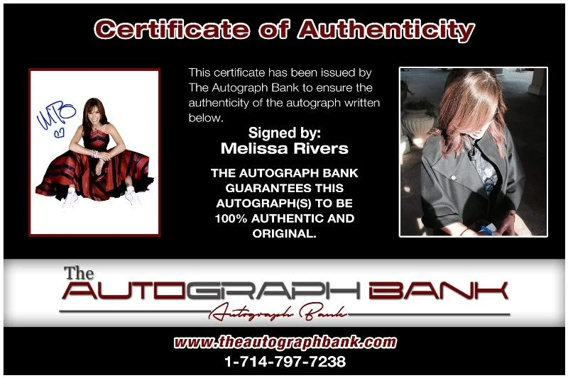 Melissa Rivers — Melissa Rivers authentic signed celebrity 8x10 photo W/Cert Autographed 125b1, изображение 2