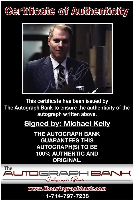 Michael Kelly — Michael Kelly authentic signed celebrity 8x10 photo W/Cert Autographed B0013, изображение 2
