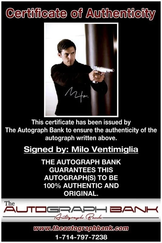 Milo Ventimiglia — Milo Ventimiglia authentic signed celebrity 8x10 photo W/Cert Autographed C6, image 2