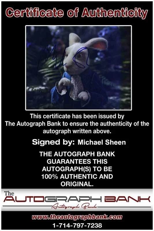 Michael Sheen — Michael Sheen signed celebrity 8x10 photo W/Certificate (A4), image 2