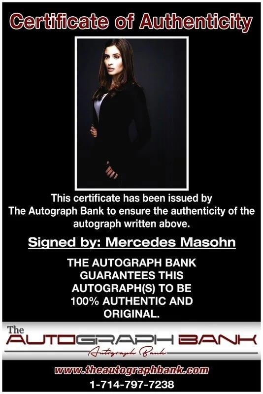 Mercedes Masohn — Mercedes Masohn authentic signed celebrity 8x10 photo W/Cert Autographed D5, изображение 2