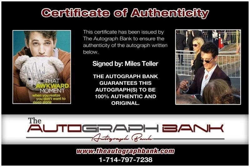 Miles Teller — Miles Teller authentic signed celebrity 8x10 photo W/Cert Autographed C1, image 2
