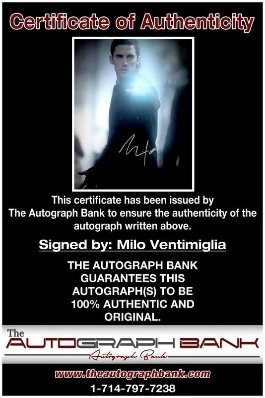 Milo Ventimiglia — Milo Ventimiglia authentic signed celebrity 8x10 photo W/Cert Autographed C11, image 2
