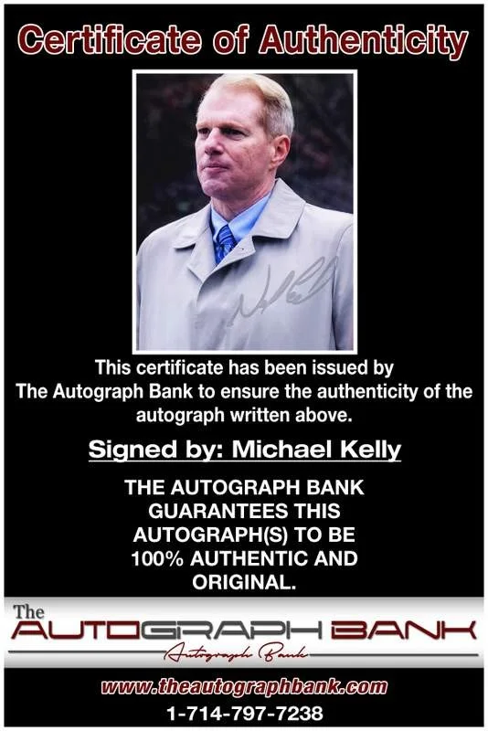 Michael Kelly — Michael Kelly authentic signed celebrity 8x10 photo W/Cert Autographed B0007, изображение 2