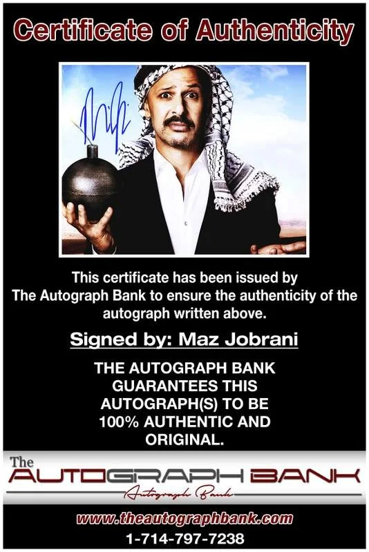 Maz Jobrani — Maz Jobrani authentic signed celebrity 8x10 photo W/Cert Autographed A8, изображение 2