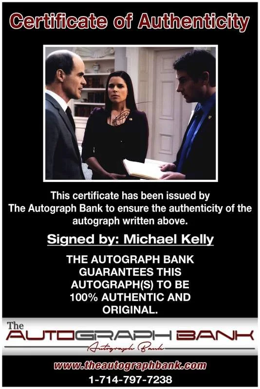Michael Kelly — Michael Kelly authentic signed celebrity 8x10 photo W/Cert Autographed B0005, изображение 2