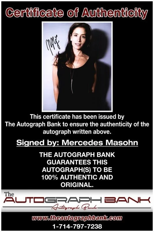 Mercedes Masohn — Mercedes Masohn authentic signed celebrity 8x10 photo W/Cert Autographed D4, изображение 2