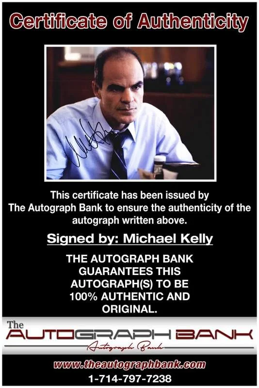 Michael Kelly — Michael Kelly authentic signed celebrity 8x10 photo W/Cert Autographed B0002, изображение 2