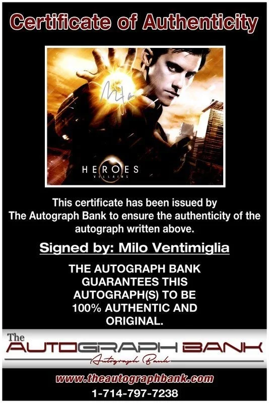 Milo Ventimiglia — Milo Ventimiglia authentic signed celebrity 8x10 photo W/Cert Autographed C1, изображение 2
