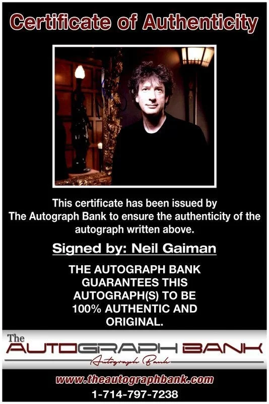Neil Gaiman — Neil Gaiman authentic signed celebrity 8x10 photo W/Cert Autographed C6, изображение 2