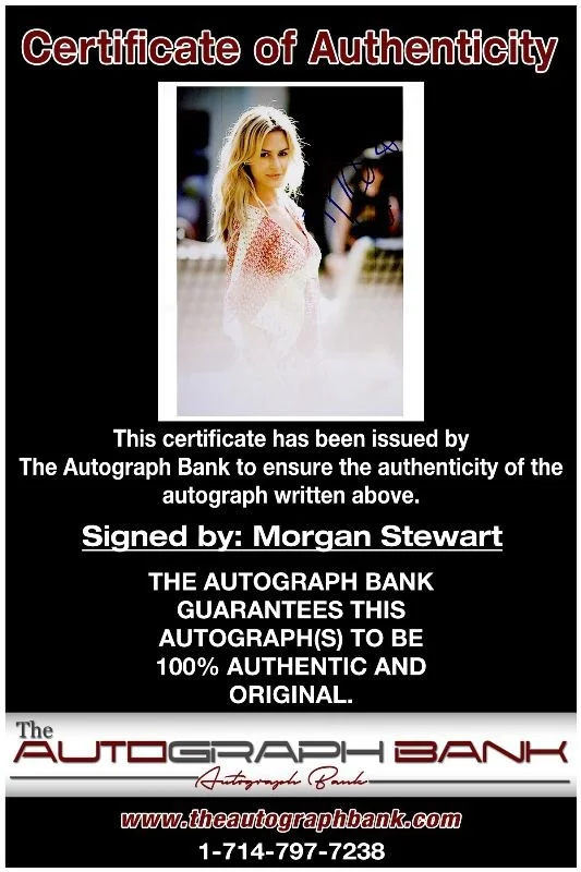 Morgan Stewart — Morgan Stewart authentic signed celebrity 8x10 photo W/Cert Autographed 125a1, image 2